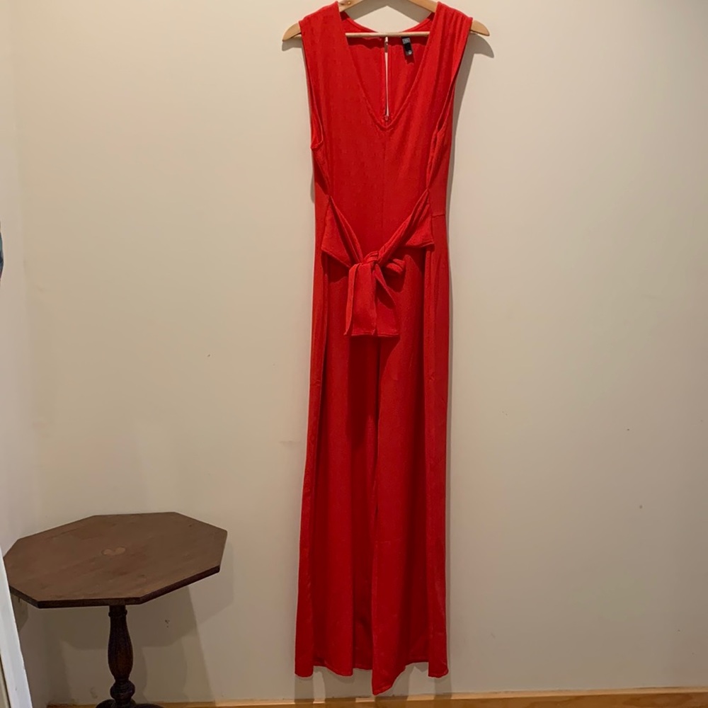 Red long romper